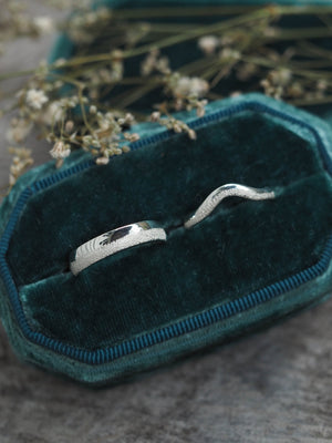 Wabi Sabi Organic Wedding Band in Silver - Gardens of the Sun | Ethical Jewelry