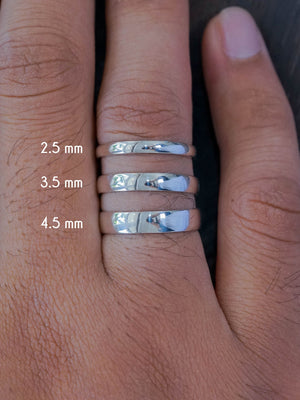 Wabi Sabi Organic Wedding Band in Silver - Gardens of the Sun | Ethical Jewelry