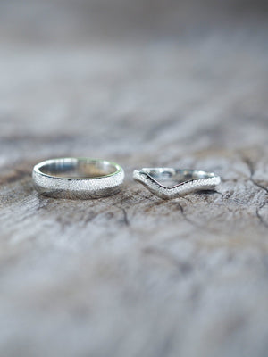 Wabi Sabi Organic Wedding Band in Silver - Gardens of the Sun | Ethical Jewelry