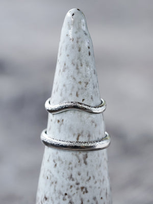 Wabi Sabi Organic Wedding Band in Silver - Gardens of the Sun | Ethical Jewelry