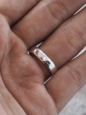 Faceted Wedding Band in Silver - Gardens of the Sun Jewelry