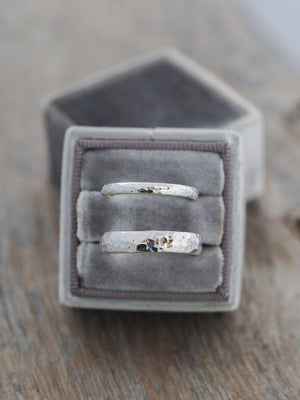 Faceted Wedding Ring in Silver - Gardens of the Sun | Ethical Jewelry