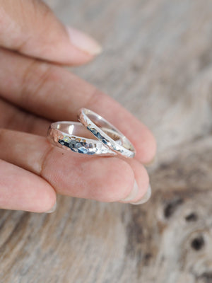 Faceted Wedding Ring in Silver - Gardens of the Sun | Ethical Jewelry