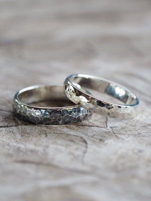 Faceted Wedding Ring in Silver - Gardens of the Sun | Ethical Jewelry