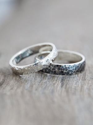 Faceted Wedding Ring in Silver - Gardens of the Sun | Ethical Jewelry