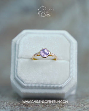 Purple Borneo Sapphire Ring in Ethical Gold