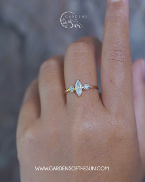 Marquise Diamond Ring in Ethical Gold - Gardens of the Sun | Ethical Jewelry