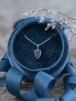 Amethyst Leaf Necklace - Gardens of the Sun | Ethical Jewelry