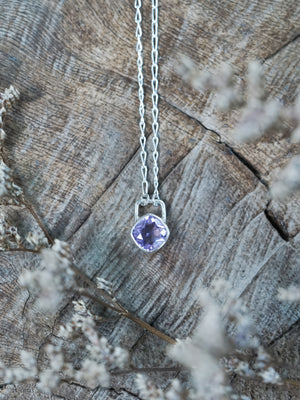 Amethyst Lock Necklace - Gardens of the Sun | Ethical Jewelry