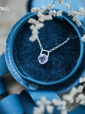 Amethyst Lock Necklace - Gardens of the Sun | Ethical Jewelry