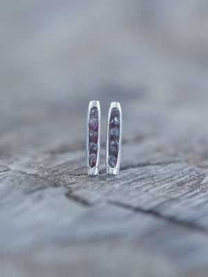 Borneo Sapphire Hidden Gems Earrings in sterling silver