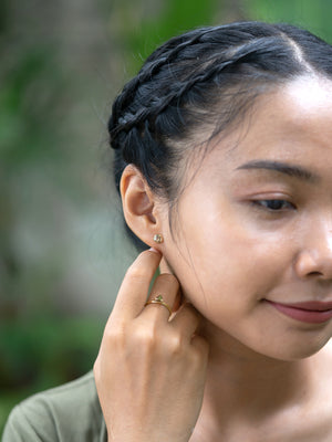 Brown Triangle Diamond Ring in Gold - Size 6 - Gardens of the Sun | Ethical Jewelry