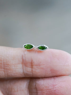 Chrome Diopside Stud Earrings - Gardens of the Sun | Ethical Jewelry