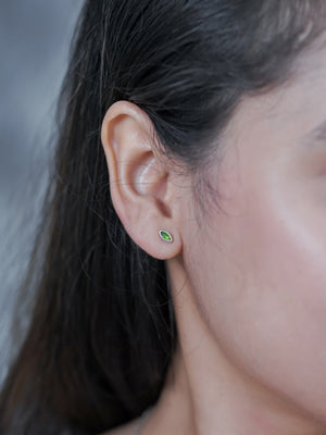 Chrome Diopside Stud Earrings - Gardens of the Sun | Ethical Jewelry