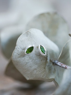 Chrome Diopside Stud Earrings - Gardens of the Sun | Ethical Jewelry