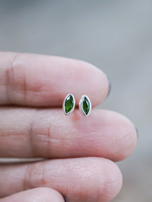 Chrome Diopside Stud Earrings - Gardens of the Sun | Ethical Jewelry