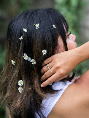 Green Garnet and Yellow Sphene Ring - Size 7.5 - Gardens of the Sun | Ethical Jewelry