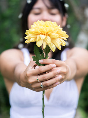 Hexagon Tourmaline and Labradorite Ring Set - Gardens of the Sun | Ethical Jewelry