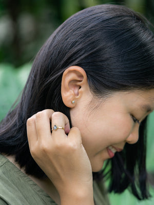 Gray Kite Diamond Earrings in Gold - Gardens of the Sun | Ethical Jewelry