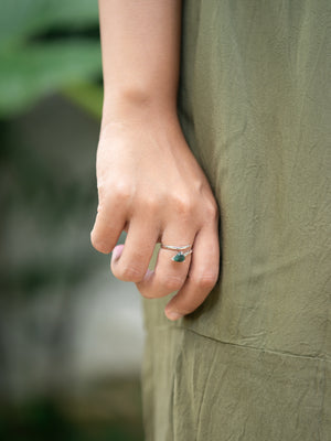 Open Emerald Leaf Ring - Gardens of the Sun | Ethical Jewelry