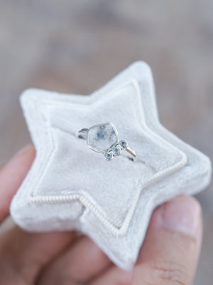 Diamond Slice, Moonstone and Labradorite Ring - Gardens of the Sun | Ethical Jewelry