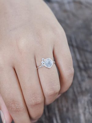 Diamond Slice, Moonstone and Labradorite Ring - Gardens of the Sun | Ethical Jewelry