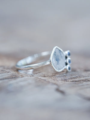 Diamond Slice, Moonstone and Labradorite Ring - Gardens of the Sun | Ethical Jewelry
