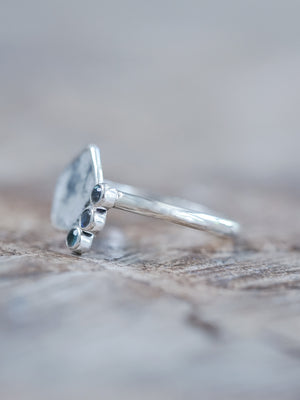 Diamond Slice, Moonstone and Labradorite Ring - Gardens of the Sun | Ethical Jewelry