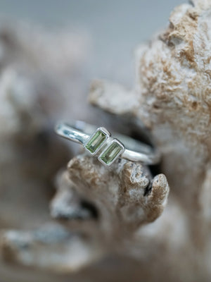 Double Peridot Ring - Gardens of the Sun | Ethical Jewelry