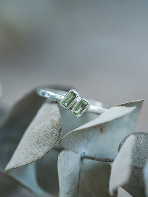 Double Peridot Ring - Gardens of the Sun | Ethical Jewelry