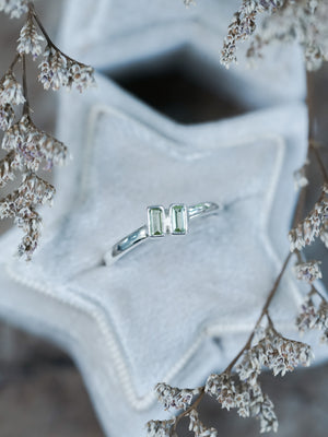 Double Peridot Ring - Gardens of the Sun | Ethical Jewelry