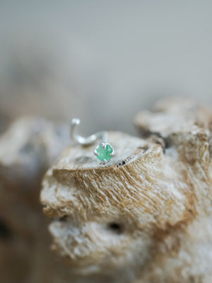 Emerald Tragus Stud Earring - Gardens of the Sun | Ethical Jewelry