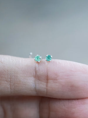Emerald Tragus Stud Earring - Gardens of the Sun | Ethical Jewelry