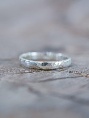 Faceted Wedding Ring in Silver - Gardens of the Sun | Ethical Jewelry