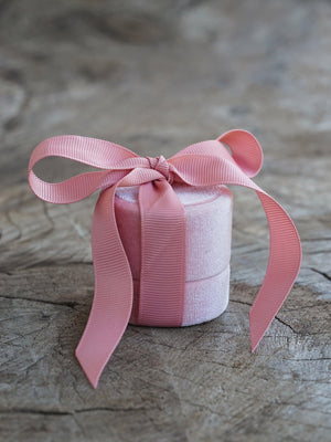 Velvet Ring Box with Ribbon - Gardens of the Sun Jewelry