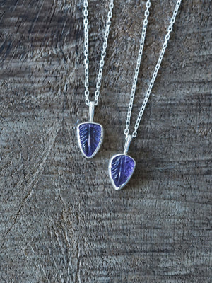 Amethyst Leaf Necklace - Gardens of the Sun | Ethical Jewelry