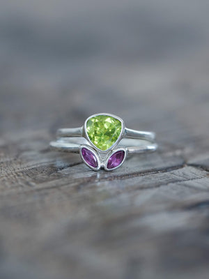 Trillion Peridot Ring - Gardens of the Sun | Ethical Jewelry
