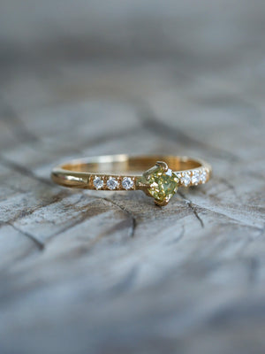Geo Borneo Diamond Ring in Eco Gold - Gardens of the Sun | Ethical Jewelry