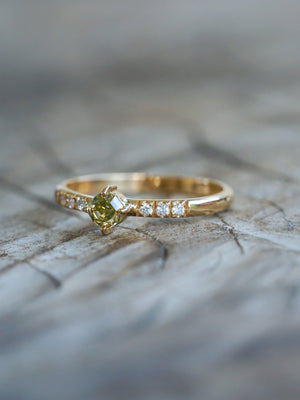 Geo Borneo Diamond Ring in Eco Gold - Gardens of the Sun | Ethical Jewelry