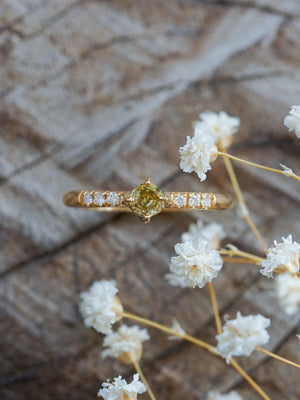 Geo Borneo Diamond Ring in Eco Gold - Gardens of the Sun | Ethical Jewelry