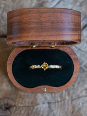 Geo Borneo Diamond Ring in Eco Gold - Gardens of the Sun | Ethical Jewelry