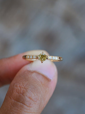 Geo Borneo Diamond Ring in Eco Gold - Gardens of the Sun | Ethical Jewelry