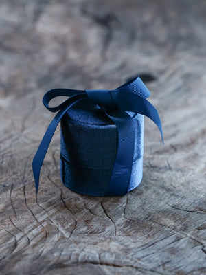 Velvet Ring Box with Ribbon - Gardens of the Sun Jewelry