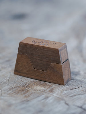 Trapezoid Wooden Ring Box - Gardens of the Sun Jewelry