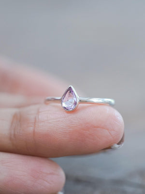 Rose Cut Pear Sapphire Ring - Gardens of the Sun | Ethical Jewelry