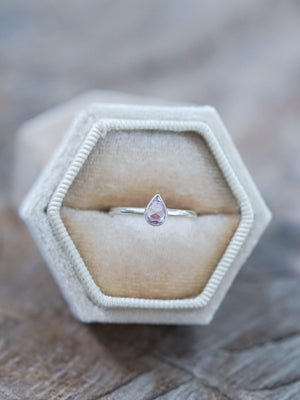 Rose Cut Pear Sapphire Ring - Gardens of the Sun | Ethical Jewelry