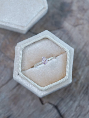 Rose Cut Pear Sapphire Ring - Gardens of the Sun | Ethical Jewelry