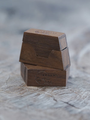 Trapezoid Wooden Ring Box - Gardens of the Sun Jewelry