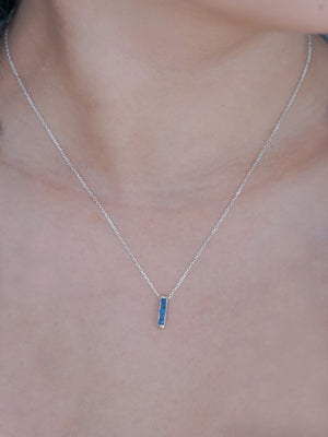 Blue Hauyne Necklace with Hidden Gems
