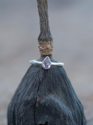 Rose Cut Pear Sapphire Ring - Gardens of the Sun | Ethical Jewelry